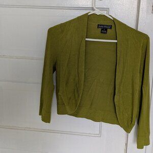 Moss green scalloped sweater